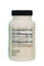 Supplement bottle with label on a light blue background